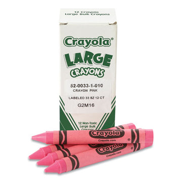 Crayola® Large Crayons, Carnation Pink, 12-box freeshipping - TVN Wholesale